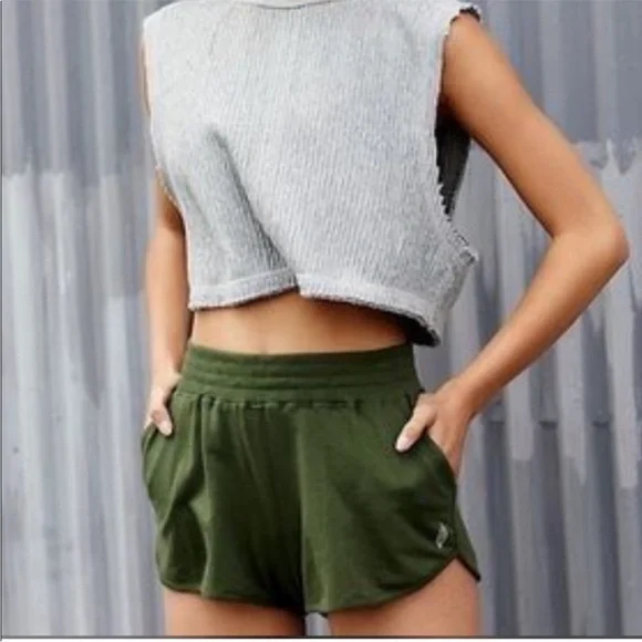 Free People Movement Sting Like A Bee Shorts Green - Picture 4 of 7